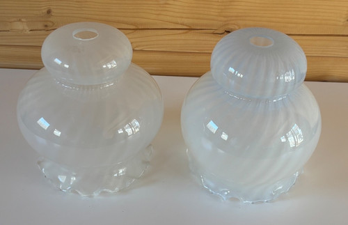 Pair vintage glass - vintage, ceiling