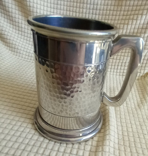 Vintage pewter goblet