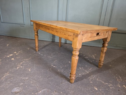 Pine farmhouse dining table - dining,