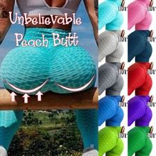 Women High Waist Ruched Bum TikTok Leggings Anti-Cellulite Butt Lift Yoga Pant