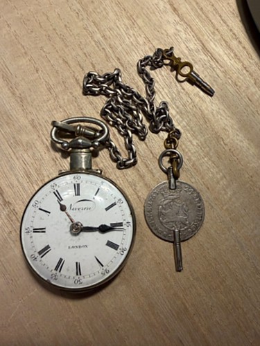 Antique key wind pocket - antique,