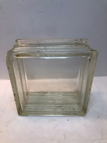 Vintage glass block x - glass,