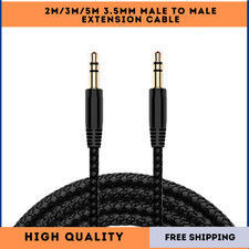 3.5mm AUX Cable Male to Male 2M 3M 5M Braided Audio Cord for Car & Devices