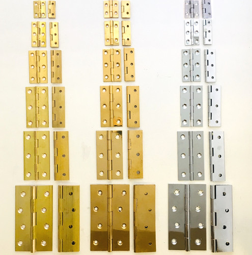 Solid brass drawn hinges - solid,
