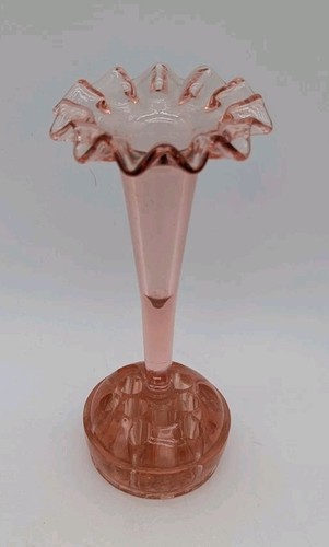 Glass flower frog and - glass, stem