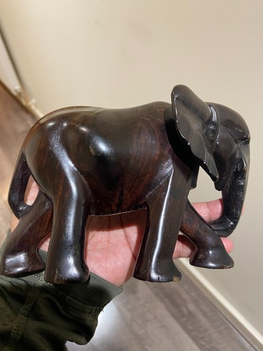 Vintage ebony wood hand carved - ebony,