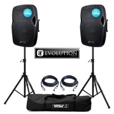 Evolution RZ15A V3 15" Cone 1200W Active DJ Disco PA Stage House Party Speakers