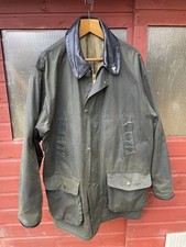 Gents Partridge Grouse Wax Jacket Size XL Leather Collar Olive 100% Wax Cotton