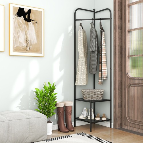 Corner coat rack - rack, free-standing