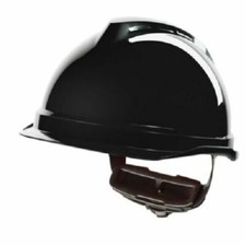 10 x MSA V-Gard 520 Construction Worker Helmet Black Size 6 52-64cm  inc VAT