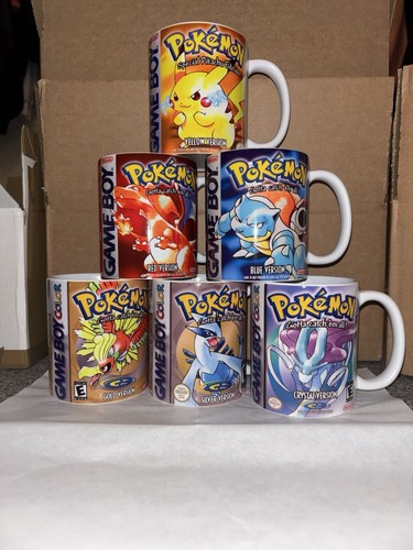 Pokemon game boy cover cups - pokemon,