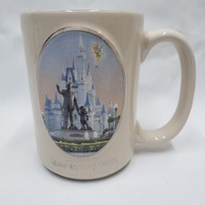 Walt Disney Theme Parks Mug Walt and Mickey Statue Tinkerbell Cinderella Castle