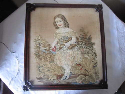 Antique embroidery needlepoint - antique,