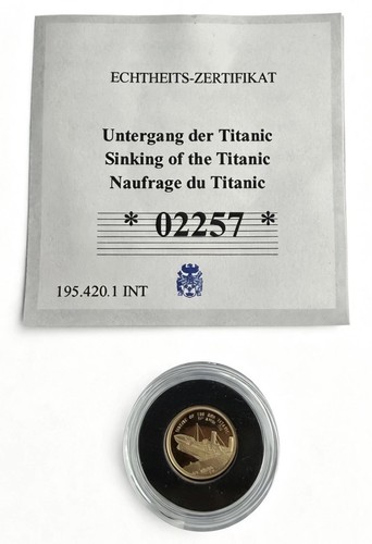 Gold proof coin titanic - proof,