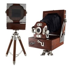 Vintage Old Camera with Wooden
