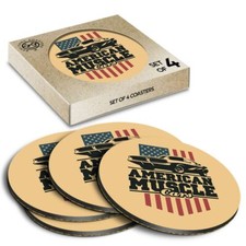 4 x Boxed Round Coasters -