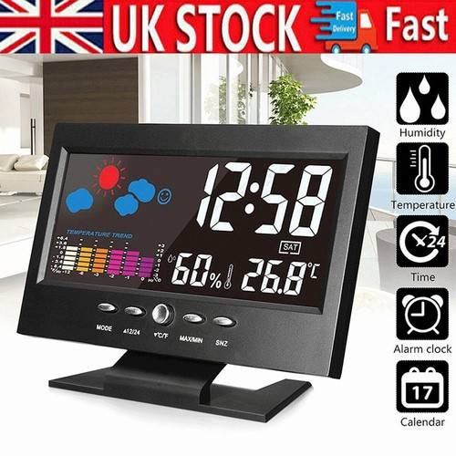 Weather digital clock with lcd - with,