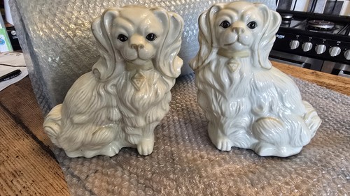 Pair staffordshire dogs - pair,