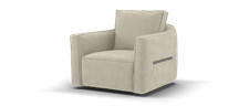 Sofology Palazzo Stone Lifestyle Nubuck-Feel Fabric Swivel Armchair RRP £799