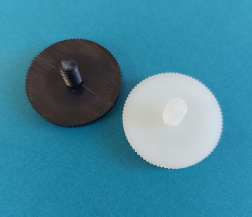 Nylon plastic knurled thumb - nylon,