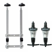 2 x 25ml Solo Bar Optic Spirit Measure & 2 Bottles 70cl/1L Wall Mounted Bracket