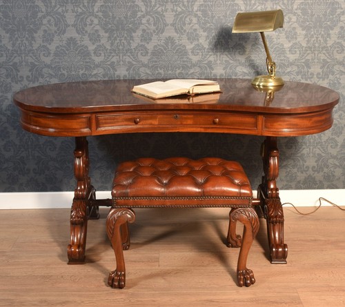 Mahogany kidney shaped