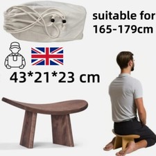 Bamboo Meditation Stool, Foldable Bamboo Bench, Yoga Seat for Deep Meditation UK