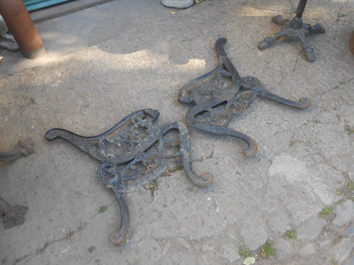 Pair vintage lion head - of,