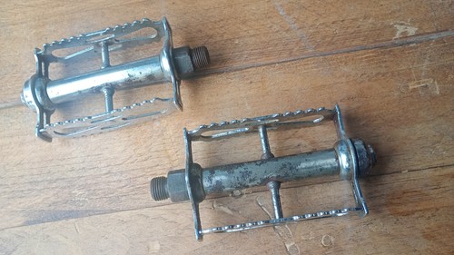 Vintage steel pedal set - steel,