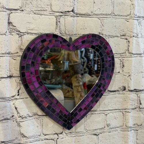 Purple heart shape mosaic - purple,