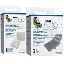 Fluval EDGE Aquarium Replacement Biomax Foam & Carbon Filter Kit Fish Tank Water