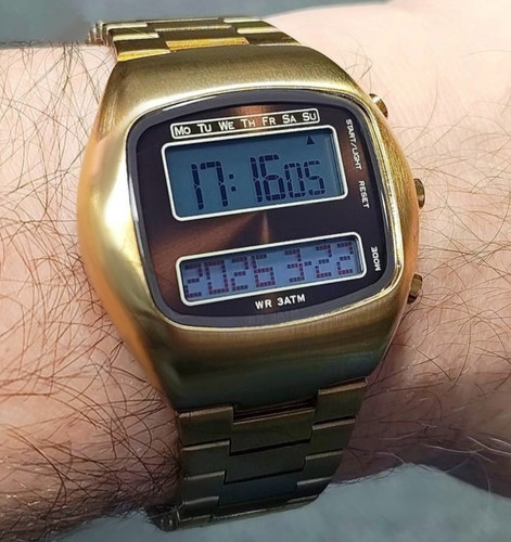 Digital led watch steampunk - led,