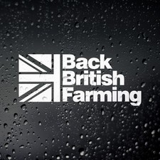 Back British Farming Sticker, Car Van Tractor Window Bumper Vinyl Decal
