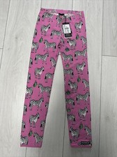 bnwt villervalla zebra print leggings size 134 age 8-9