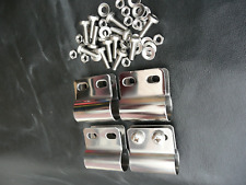 DESMO BADGE BAR MOUNTING X 4 + FITTINGS ALL STAINLESS + FREE screws nuts washers
