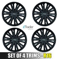 16" Renault Trafic Wheel Trims Hubcaps Wheel Trim Set of 4 Black Cover