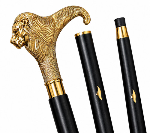 Royal lion handle cane - royal, –