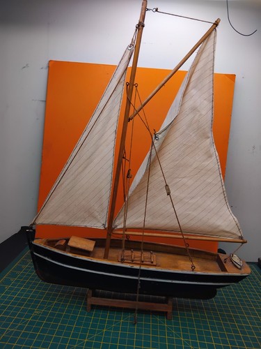 Wooden sailboat model ship - sailboat,