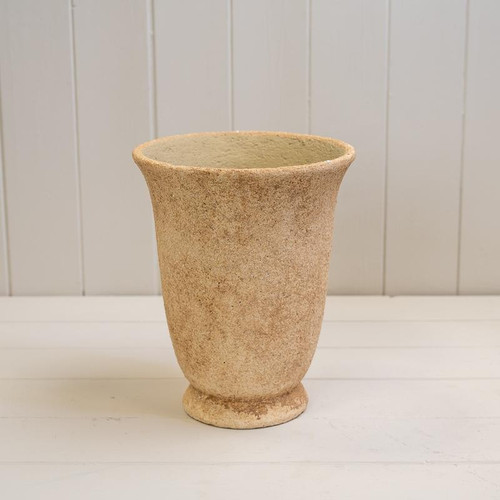 Clay cement urn planter 23cm - planter,