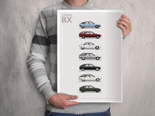 POSTER - CITROEN BX EVOLUTION  - (A4 A3 A2 Sizes) Car  Art
