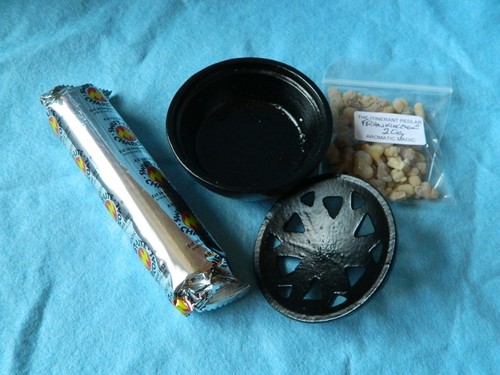 Two piece incense burner set - two,