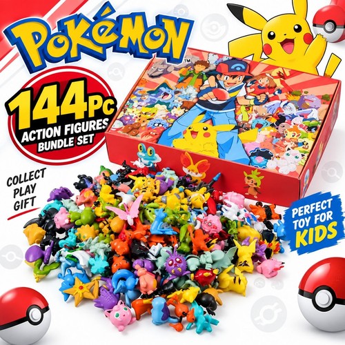 144pc pokémon action - 144pc, figures