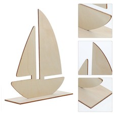  8 Pcs Wooden Boat Model Home