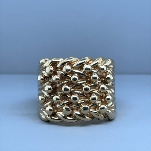 9ct yellow gold heavy keeper - gold,