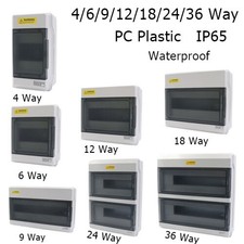 Distribution Box IP65 Waterproof 4 Way - 36 Way Consumer Unit Enclosure Fuse Box