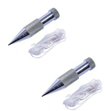 4 PC SET Silver Metal Steel Plumb Plum Bob Line Building Bricklaying Decorating