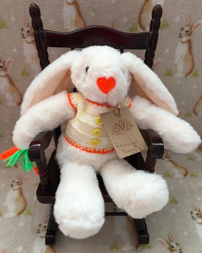 Rescued bunny upcycled soft - bunny,
