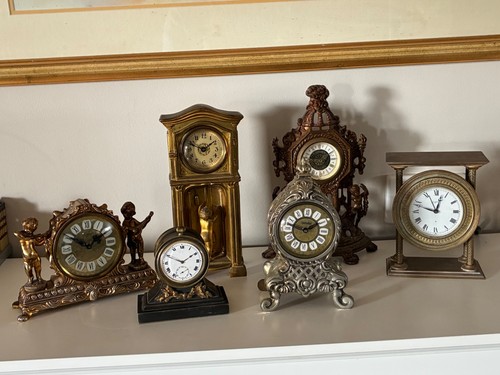 Vintage table desk clocks - table/desk, (6)