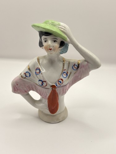 Antique art deco half doll - art,