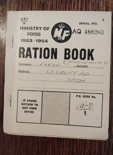 Ration book for frederick - book_for,
